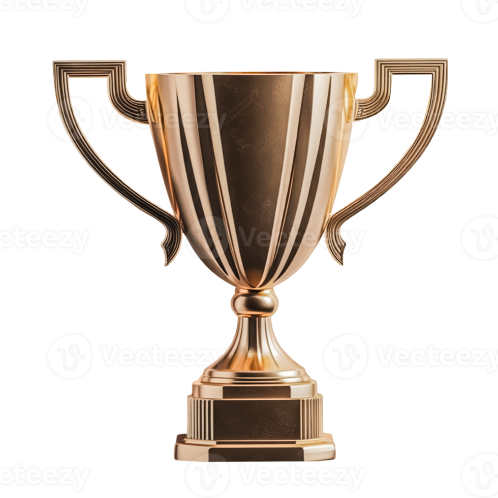 3d realistic golden trophy cup png