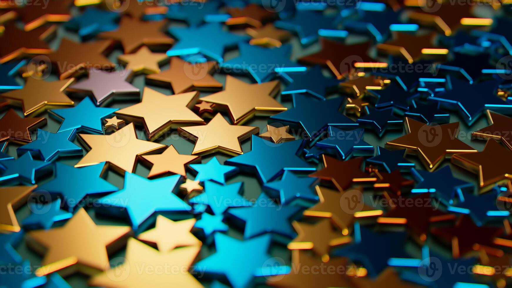 Celestial Harmony. A Radiant Array of Colorful Star Shapes photo
