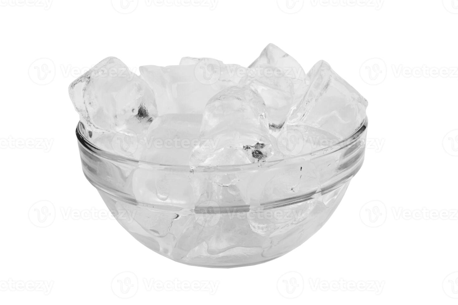 Ice cube on white photo