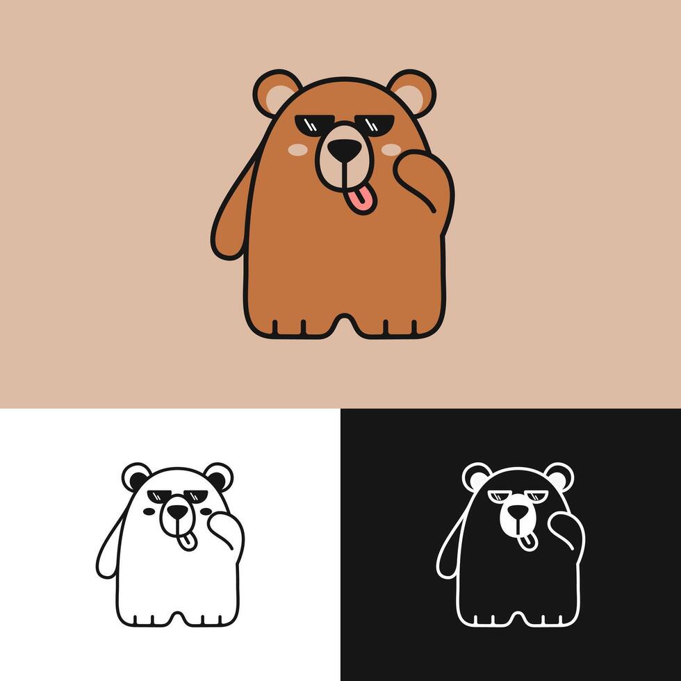 The bear design brings a friendly and fun feel, ideal for attracting children's attention vector