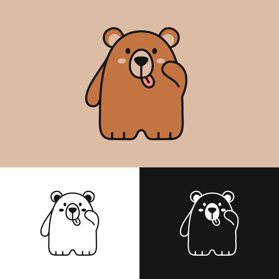 The bear design brings a friendly and fun feel, ideal for attracting children's attention vector
