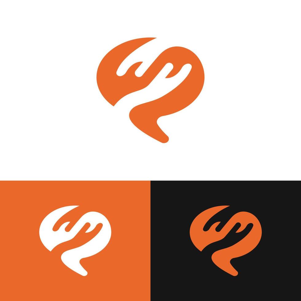 A two-way dialogue logo that depicts the process of receiving and giving in every conversation vector