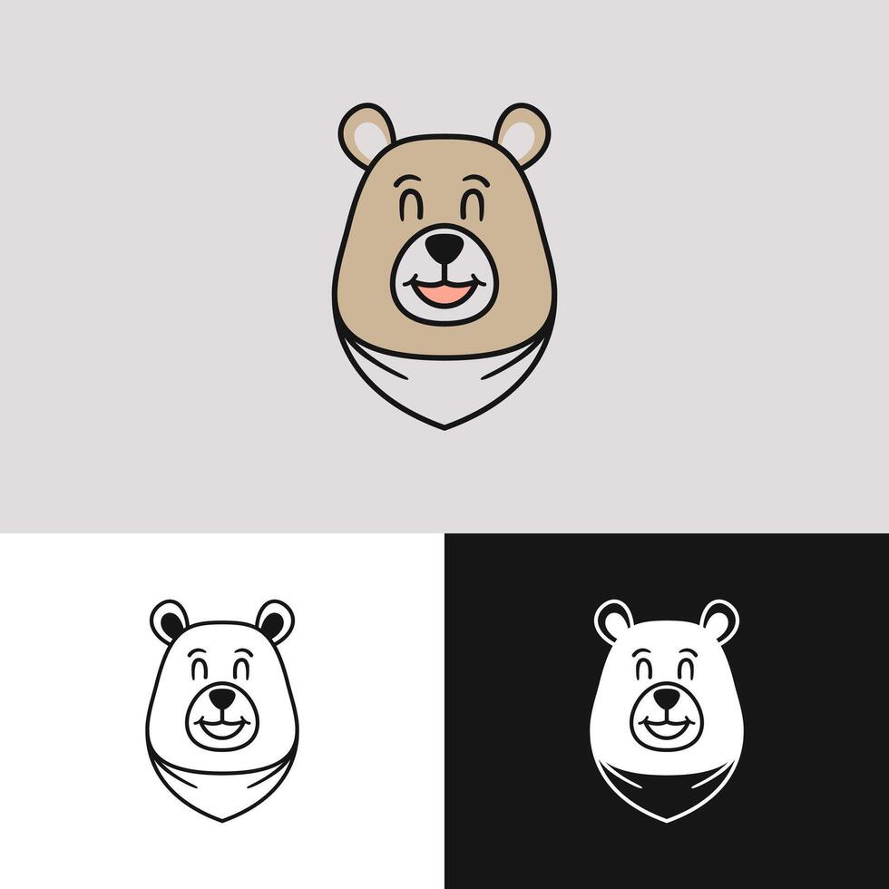 The logo depicts a boy with a bear, creating a cheerful and imaginative feel vector