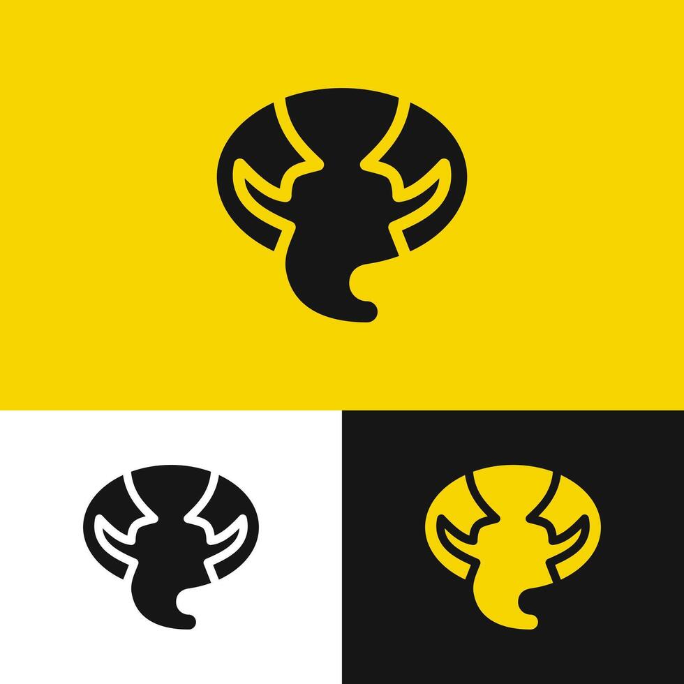 The combination of logos depicting two people in dialogue creates a good atmosphere of interaction vector