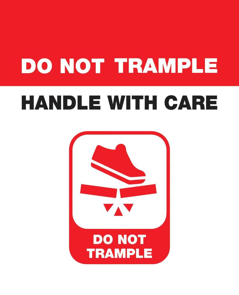 Do Not Frample handle with care logistics and delivery shipping sign vector