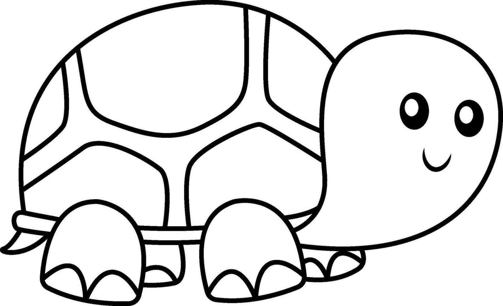 Cute Animal Turtle Outline vector