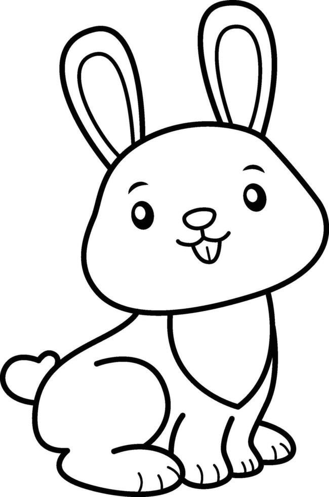 Cute Animal Rabbit Outline vector