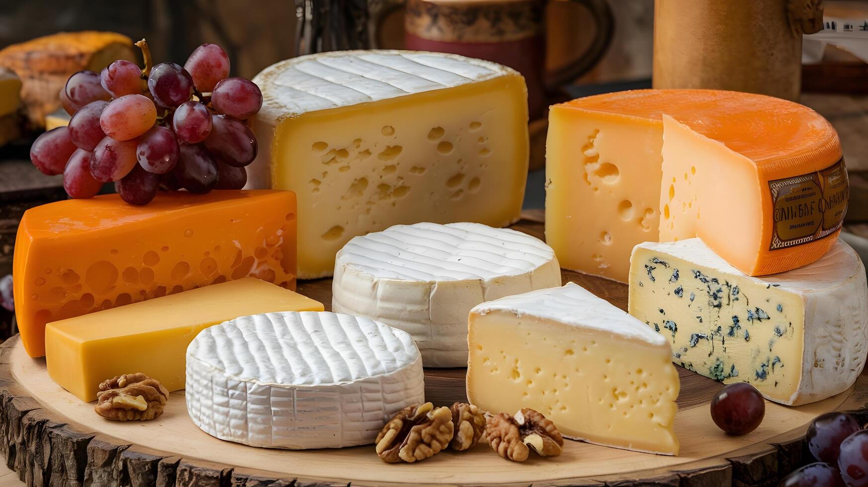 Close up delicious cheese photo