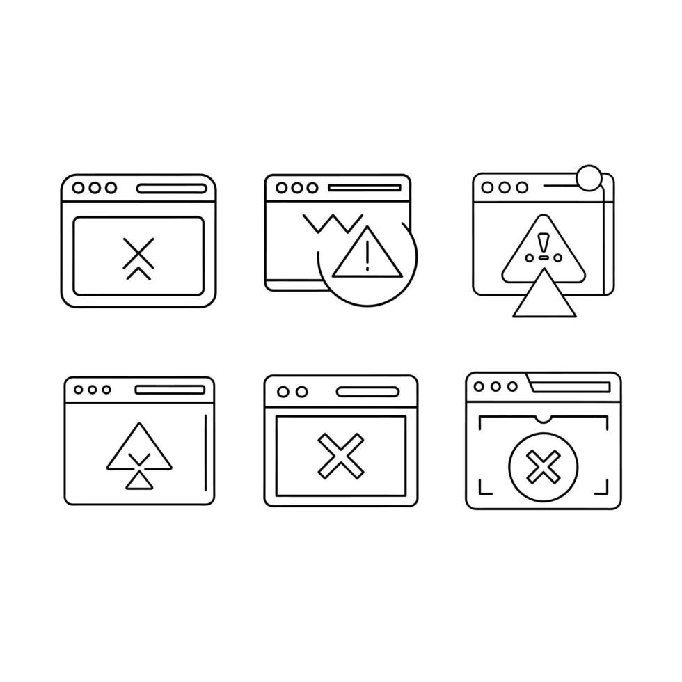 Stylish website error design for modern digital projects and creative applications vector