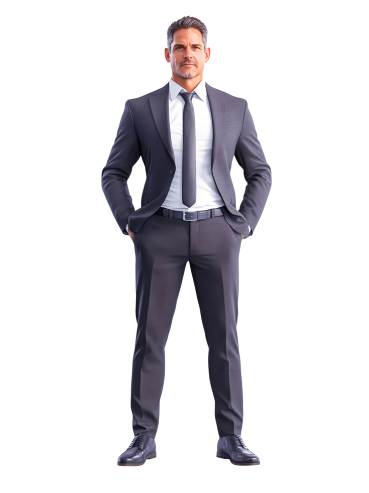Confident Businessman in Formal Attire png