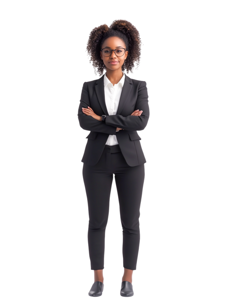 Confident Business Woman in Formal Attire png