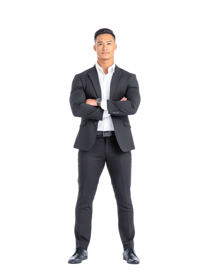 Confident Businessman in Formal Attire png