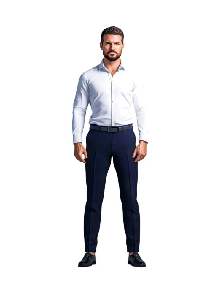 Professional Man in Formal Attire Standing Confidently png