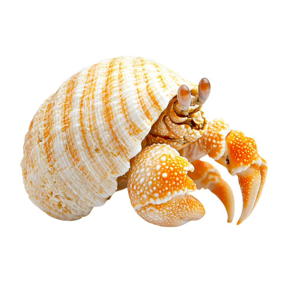 Cute Hermit Crab in a Spiraled Shell png
