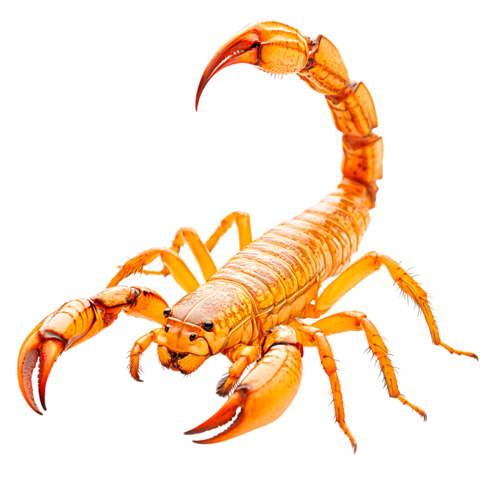 Vibrant Orange Scorpion png
