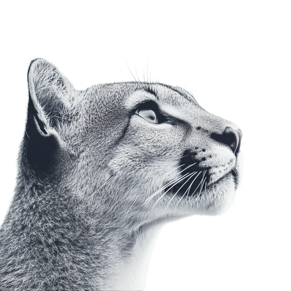 Majestic Profile of a Mountain Lion png