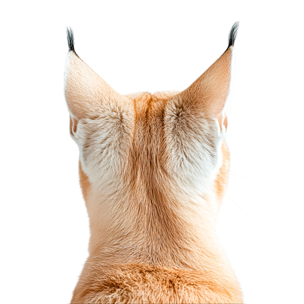 Feline Back View with Ears Highlighted png