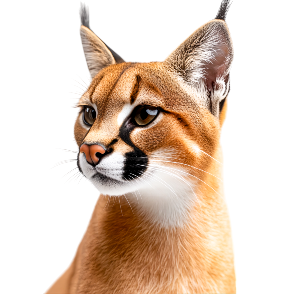 Serene Portrait of a Wild Cat Against png