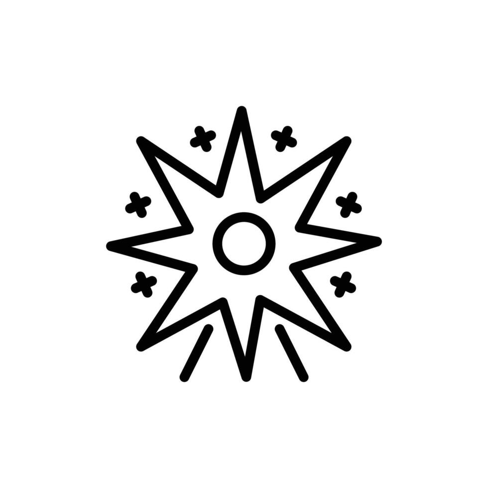 supernova icon line style vector