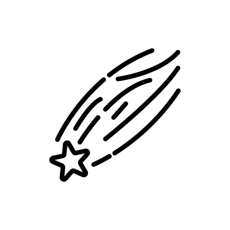 shooting star icon line style vector