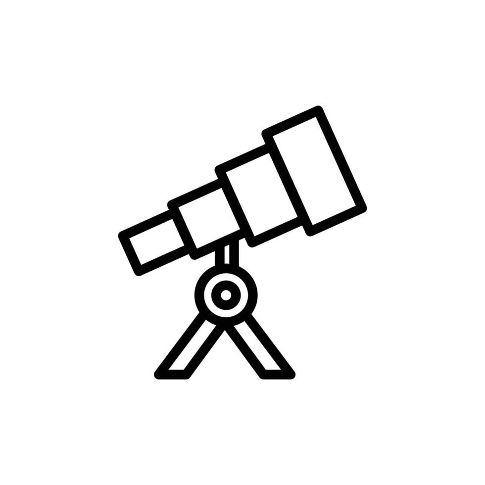 telescope icon line style vector