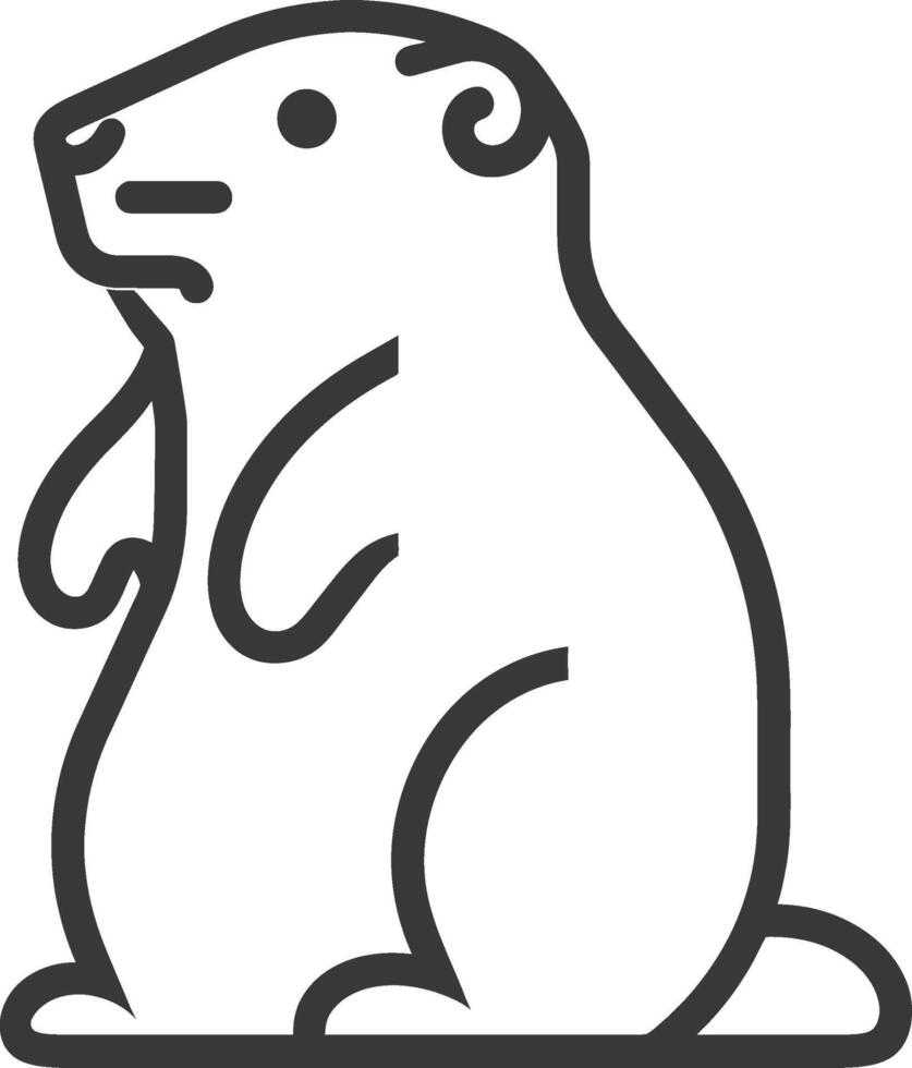 Groundhog icon illustration vector