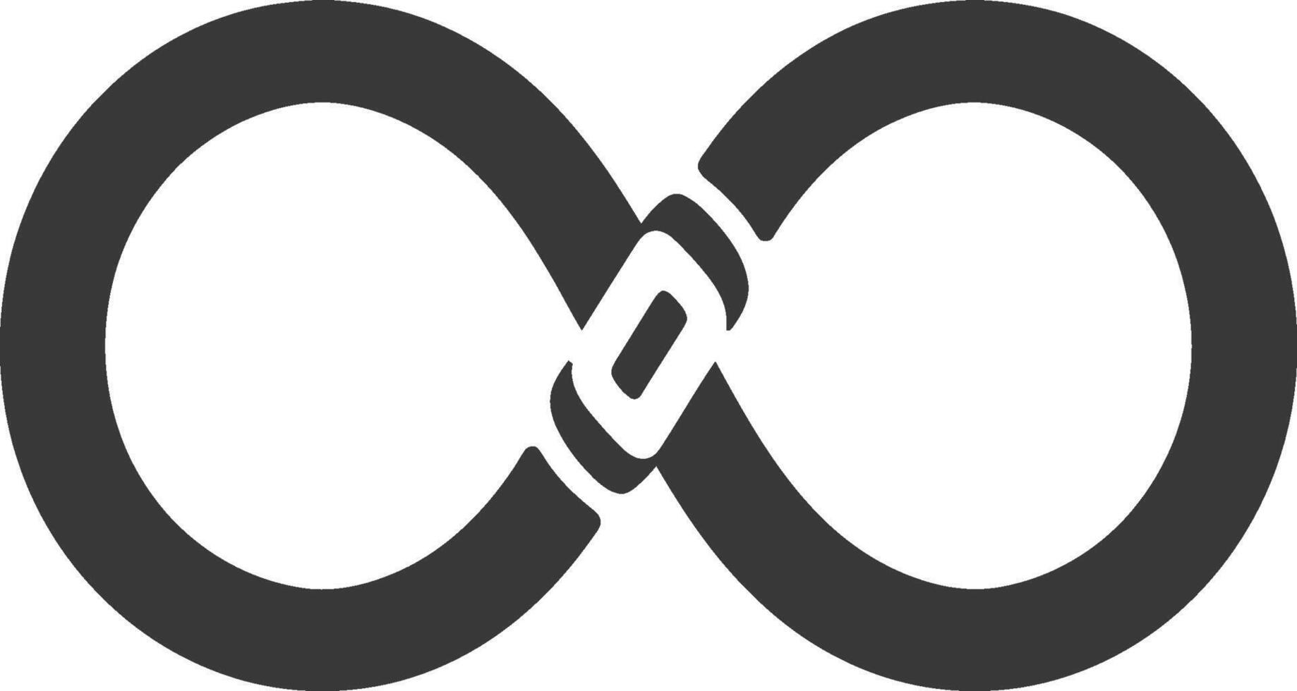 An infinity symbol on a white background vector