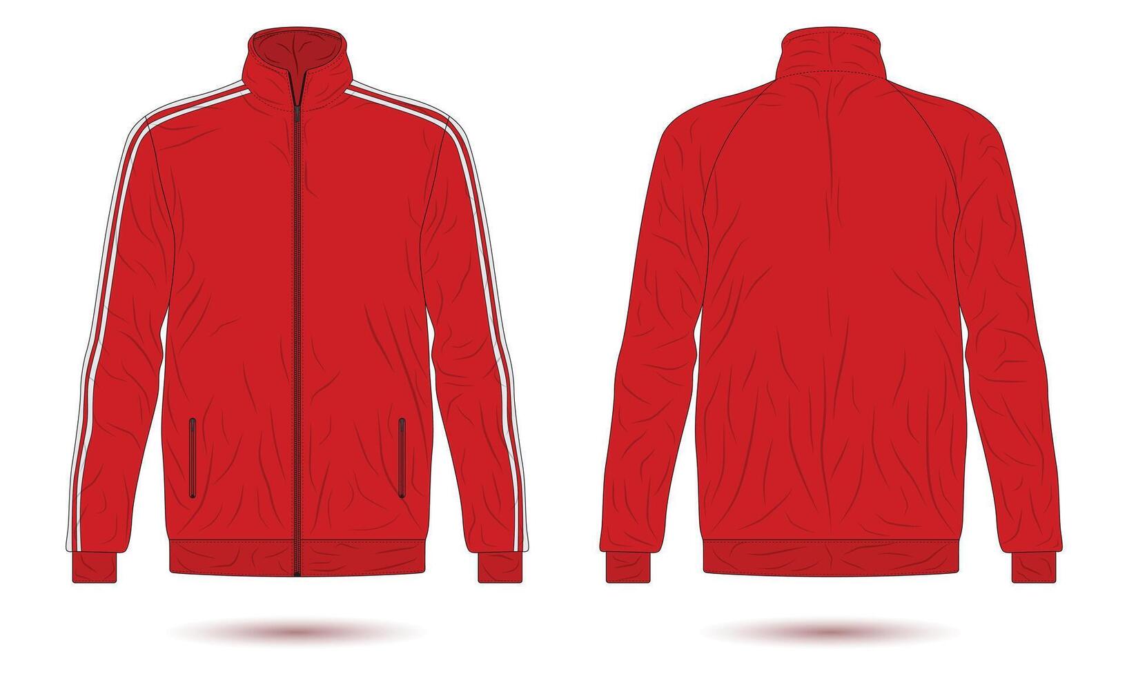 Red sports training jacket vector
