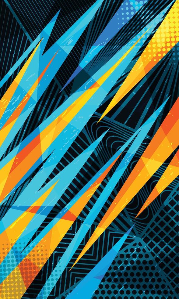 Modern wallpaper overlay abstract geometric shapes for sublimation jersey vector
