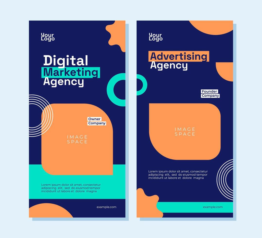 Flat design vertical banner template vector