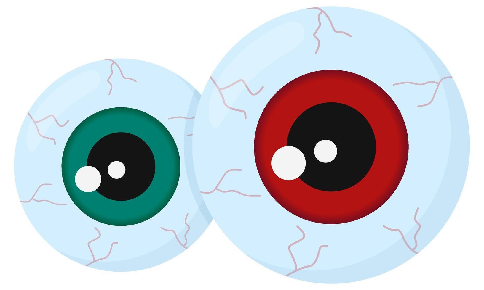 Halloween bloody eye flat icon isolated on white background. vector
