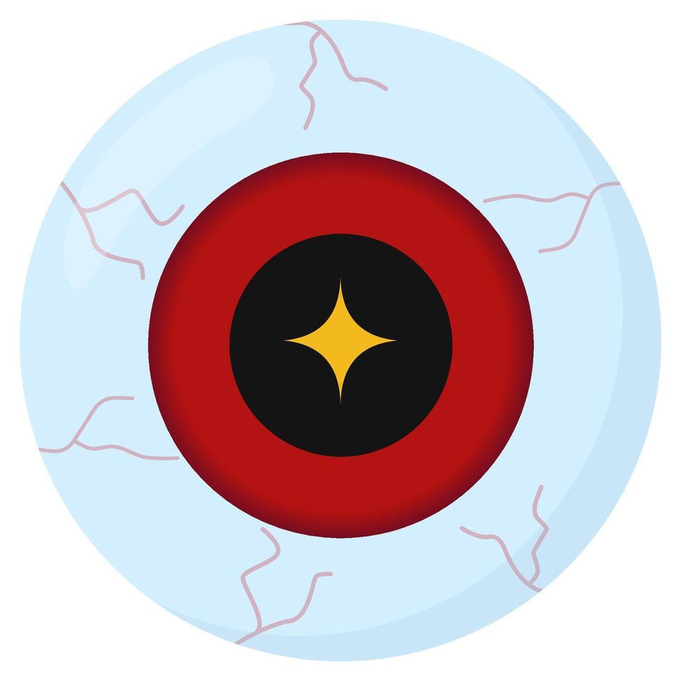 Evil eye flat icon isolated on white background. vector