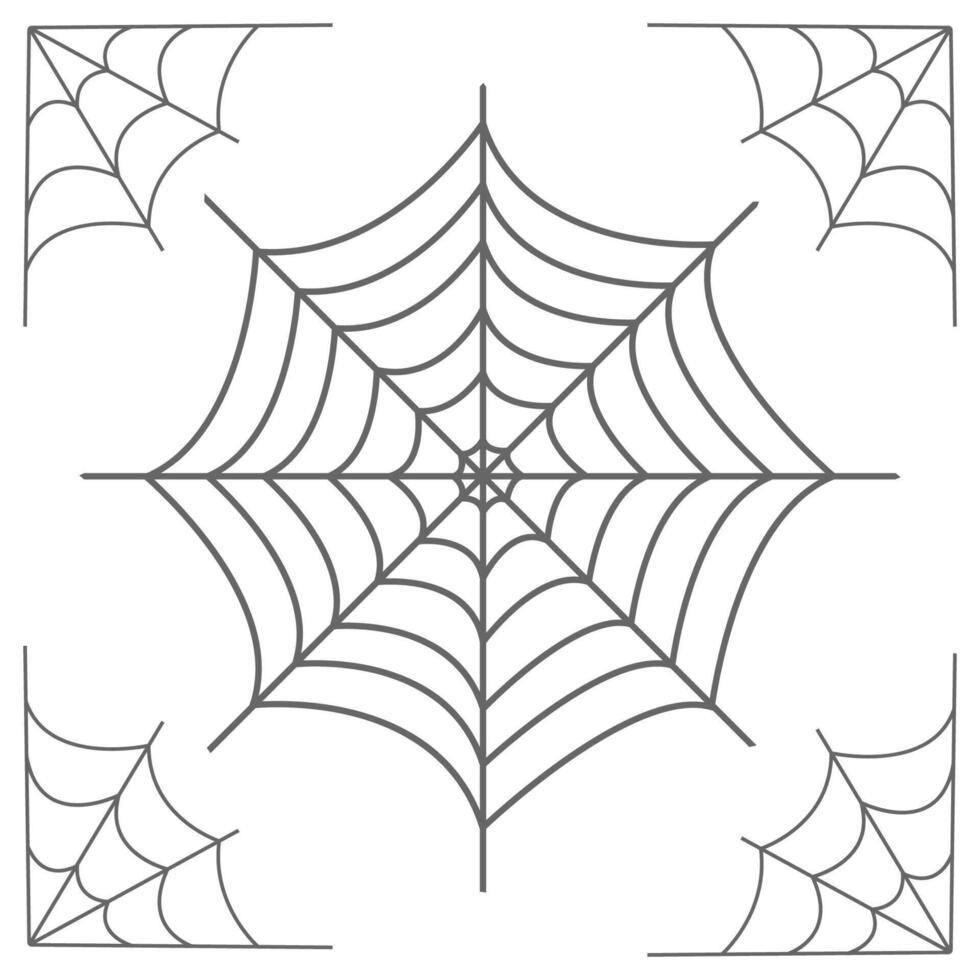 Halloween spiderweb icon isolated on white background. vector