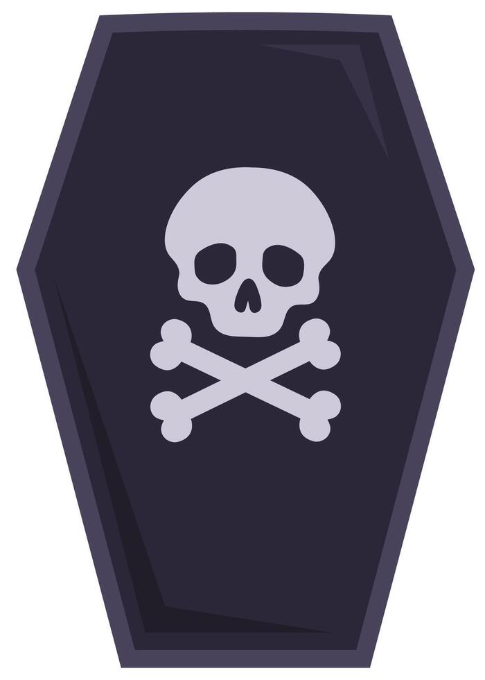 Coffin icon simple icon in flat style illustration isolated on white background. vector