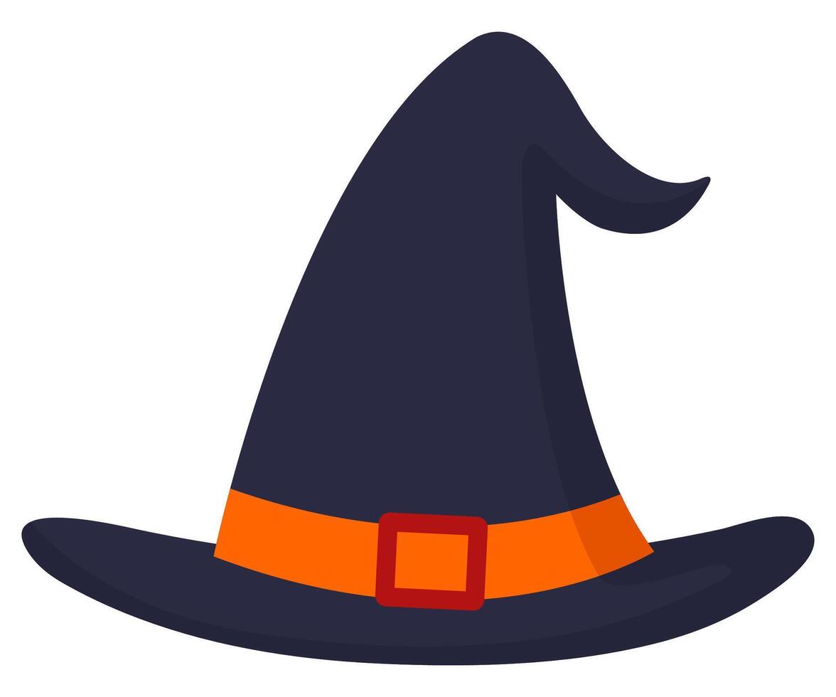 Purple witch hat icon isolated on white background. vector