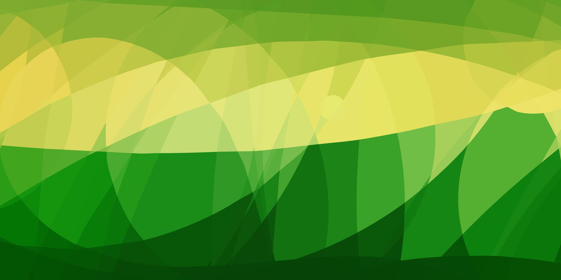 Abstract green and yellow geometric shapes background. vector