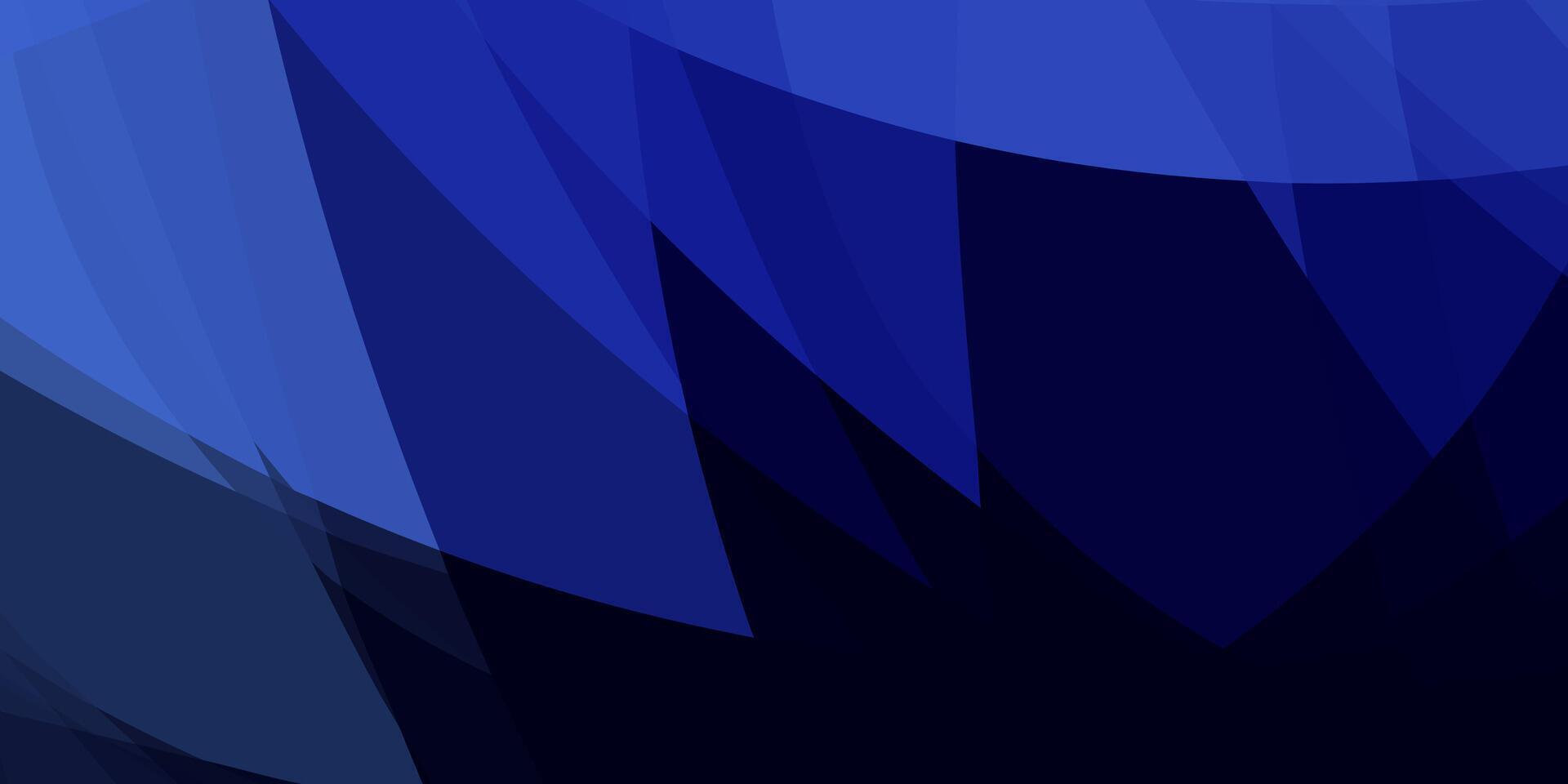 Abstract blue and black geometric background with overlapping shapes. vector