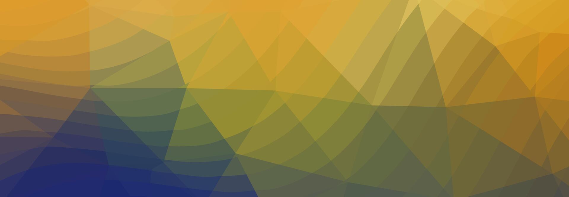 Abstract geometric background with yellow, green, and blue triangles. vector