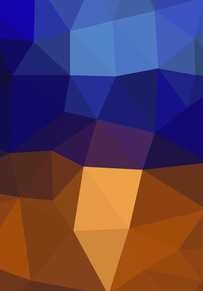 Abstract geometric background with blue, purple, and brown triangles. vector