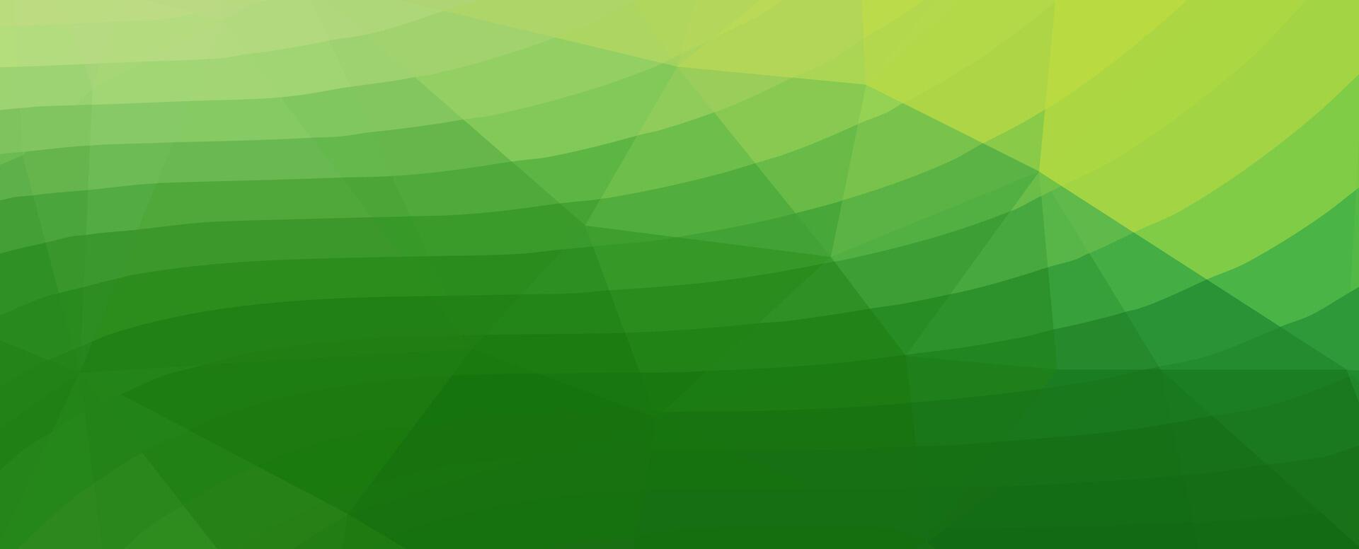 Abstract green and yellow gradient background with geometric pattern. vector