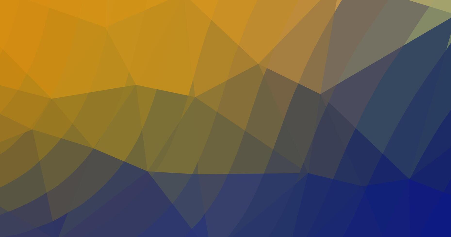 Abstract geometric background with yellow, green, and blue colors in a triangular pattern. vector