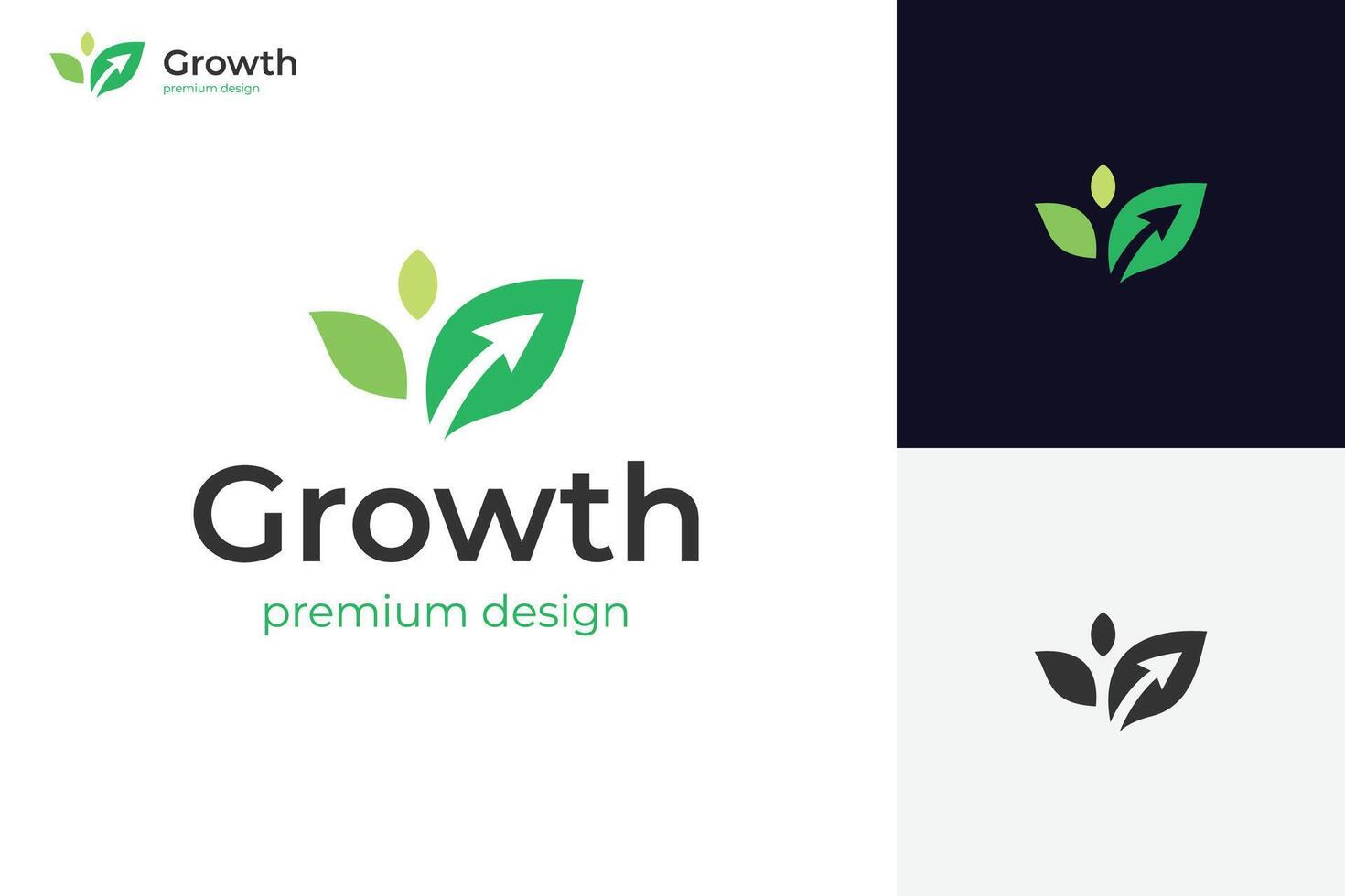 Nature Leaf grow up logo icon design illustration graphic symbol for financial growth logo design vector