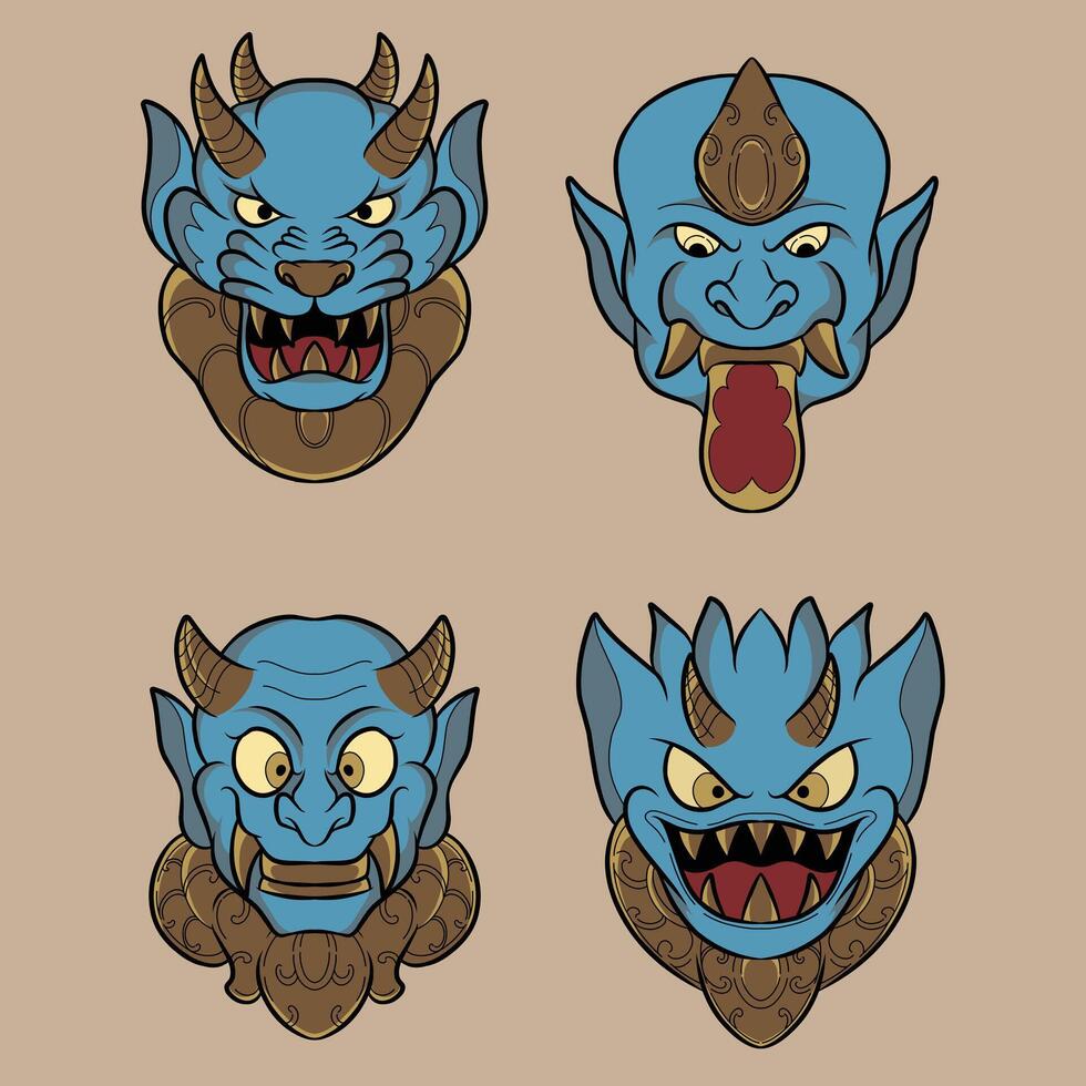 mask art illustration suitable for use for branding clothing advertising and so on vector