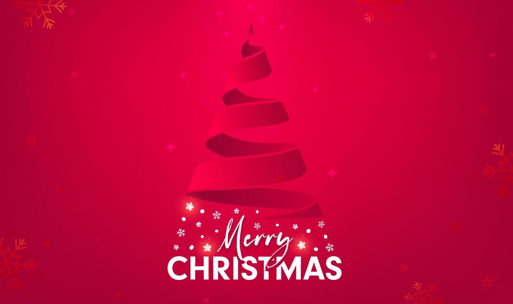 Christmas banner design snowflake abstract Christmas tree vector