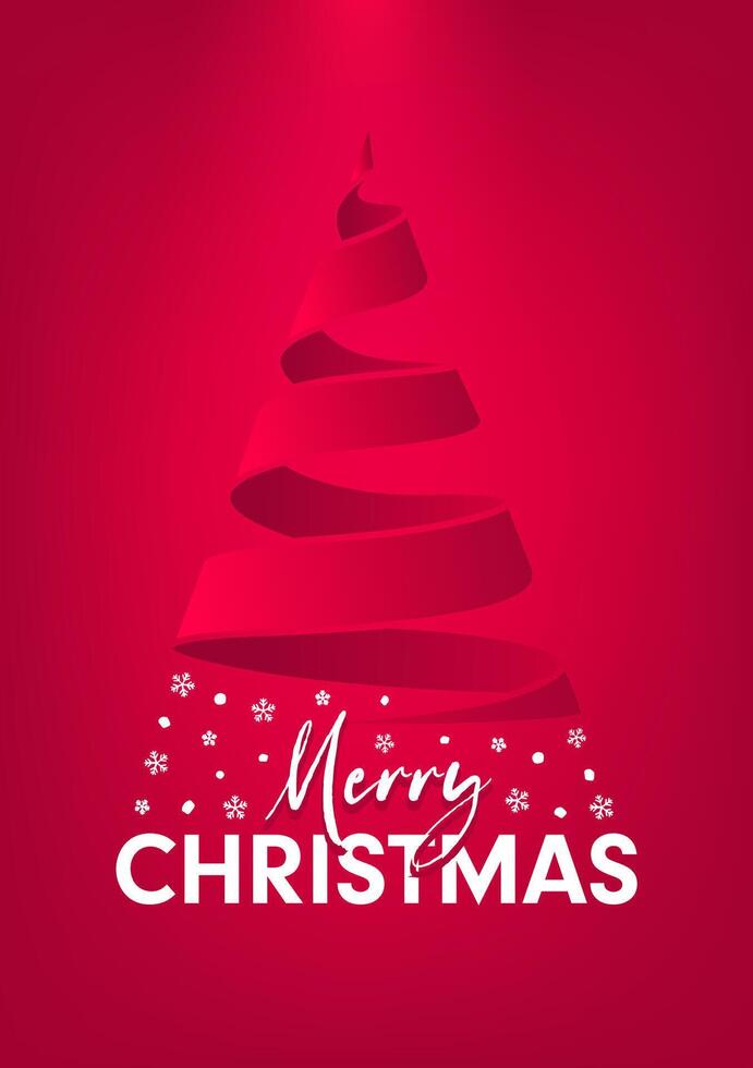 Christmas poster design snowflake abstract Christmas tree vector