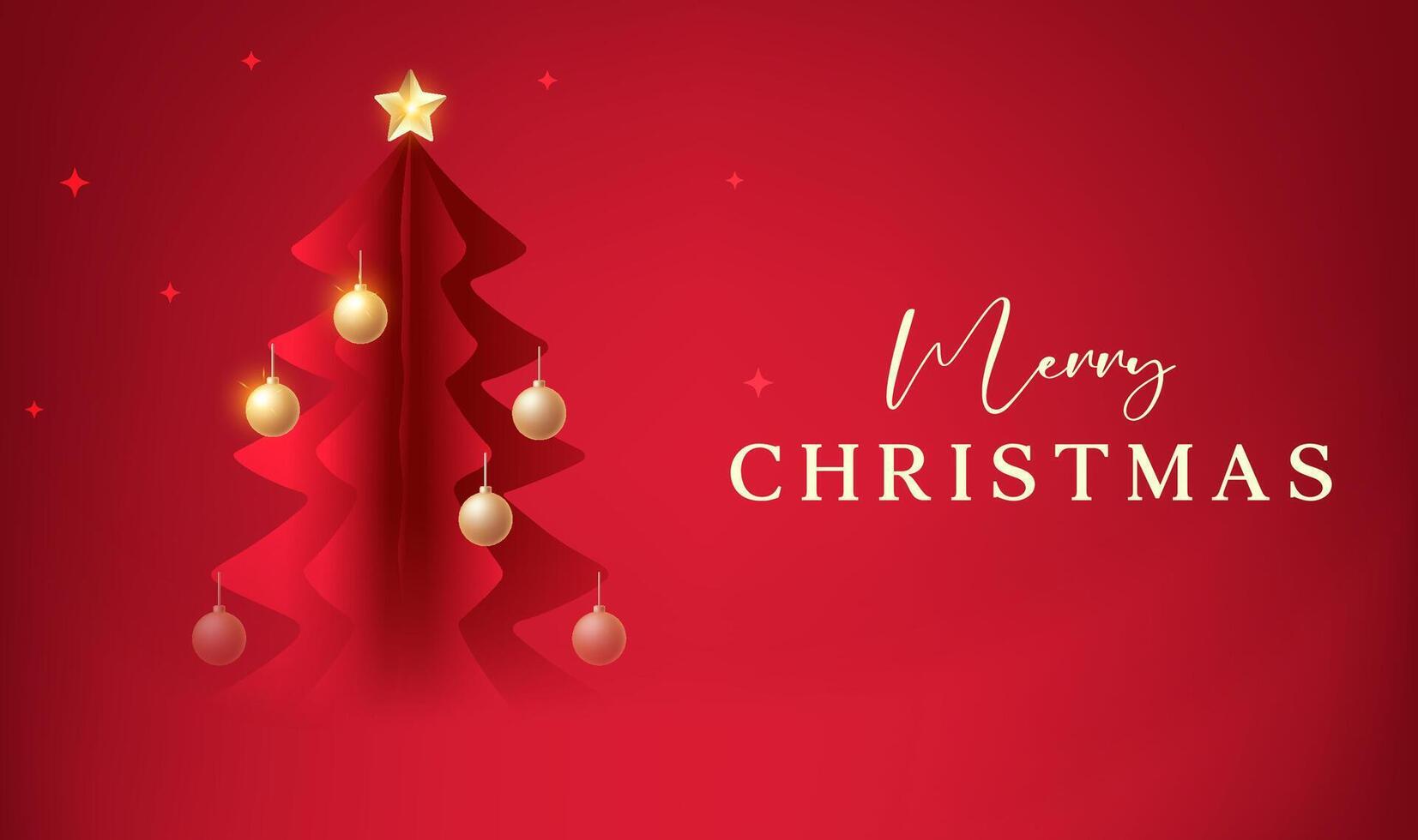 Christmas banner design Christmas tree and Christmas decorations vector