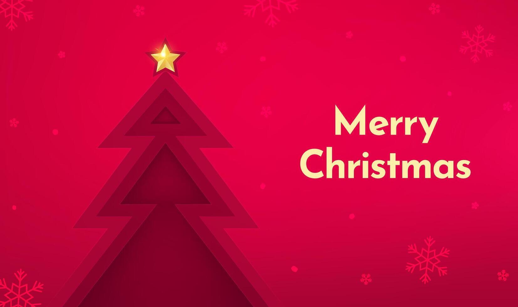 Christmas banner design Snowflake Christmas tree vector