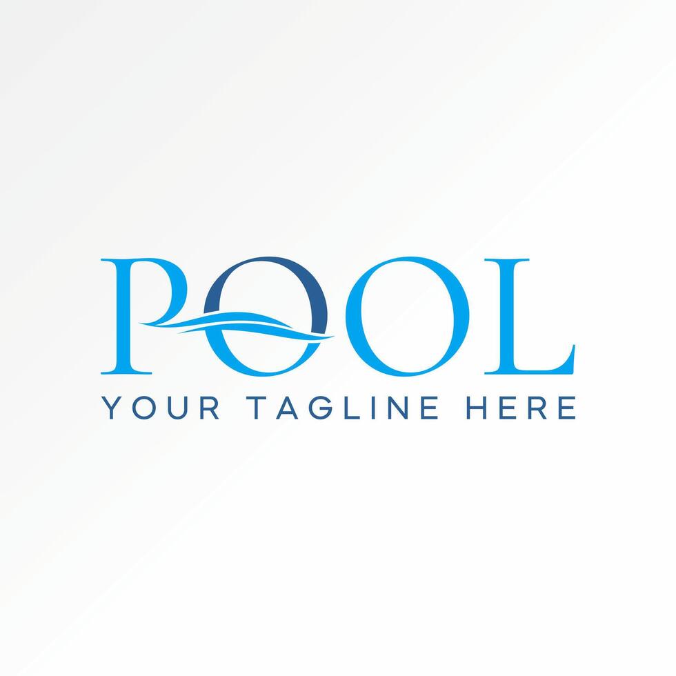 Logo design graphic concept creative premium stock image graphic initial text word Pool font swimming water Related to swim monogram typography vector