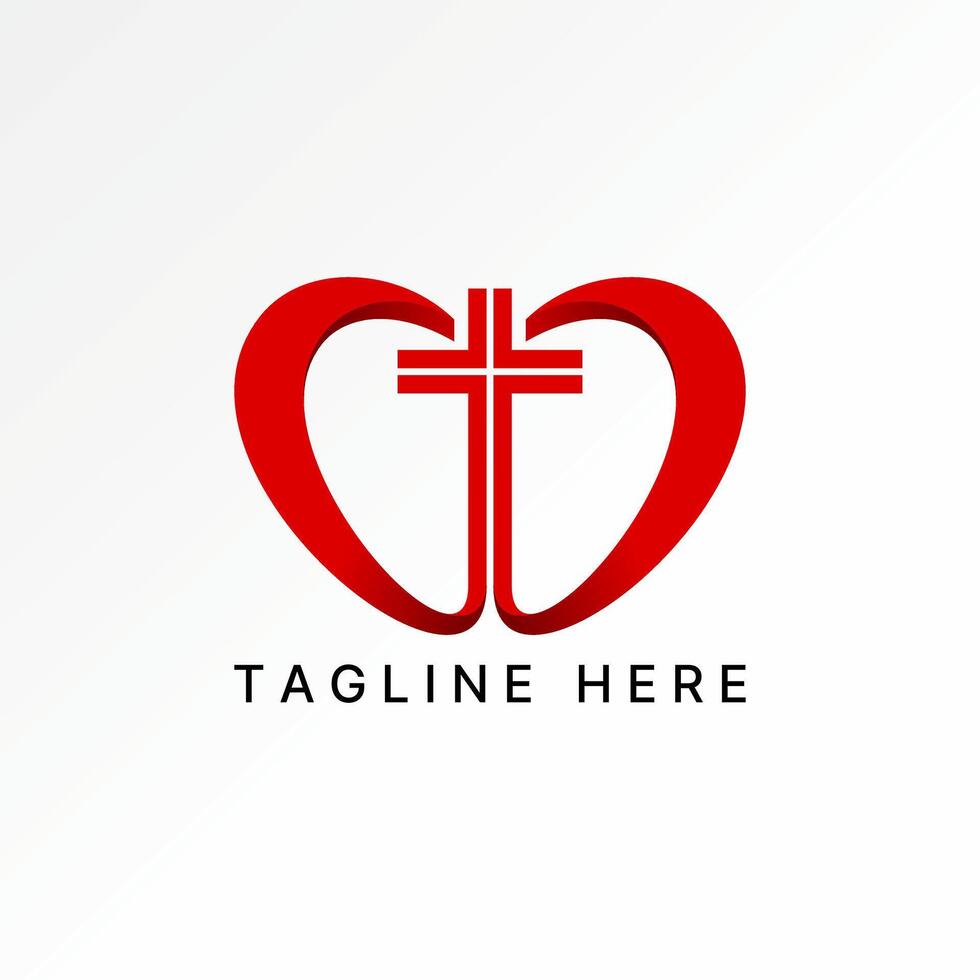 Logo design graphic concept creative abstract premium stock love symbol christian church lord messiah. Related to religion baptist organization vector
