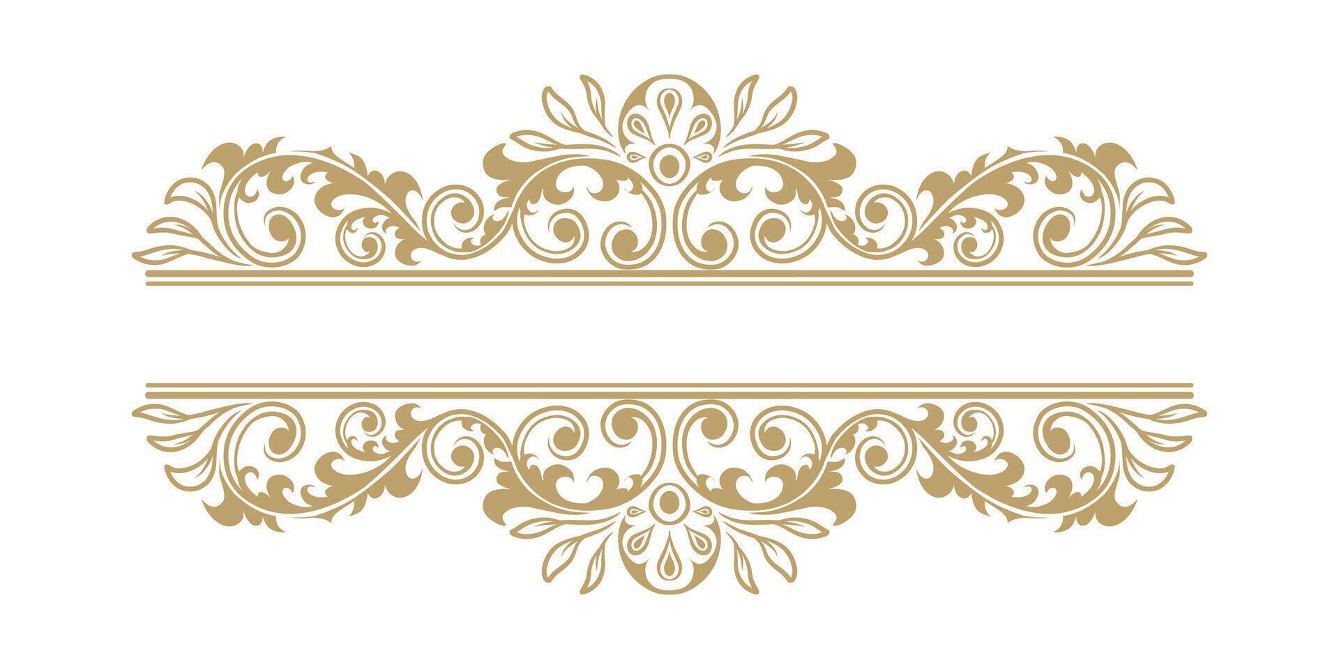 vintage ornament. floral frames and borders. vector